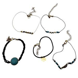 Geharty Strand Bracelet Stackable Set Of 5 For Women & Girls With Adjustable Cha